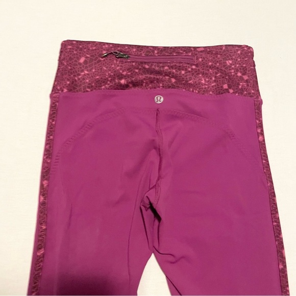 Lululemon Real Quick Run Crop Regal Plum Size 4 - Picture 9 of 16